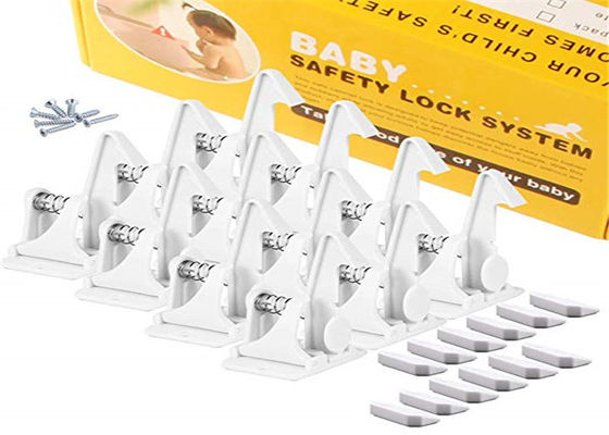 Hidden Spring Baby Lock With Press Button Child Proofing Drawer Lock For Home Safety