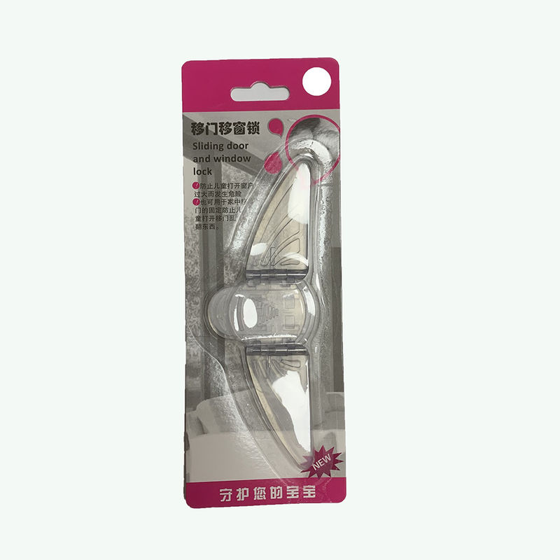 ABS Transparent 3M Adhesive Sliding Door Lock SGS